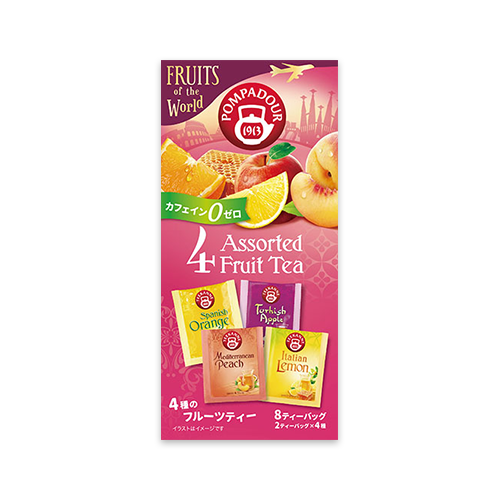 ポンパドール 4アソート フルーツティー 8ティーバッグ
