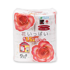 花いっぱいトイレットペーパー 8ロール45m(ダブル)