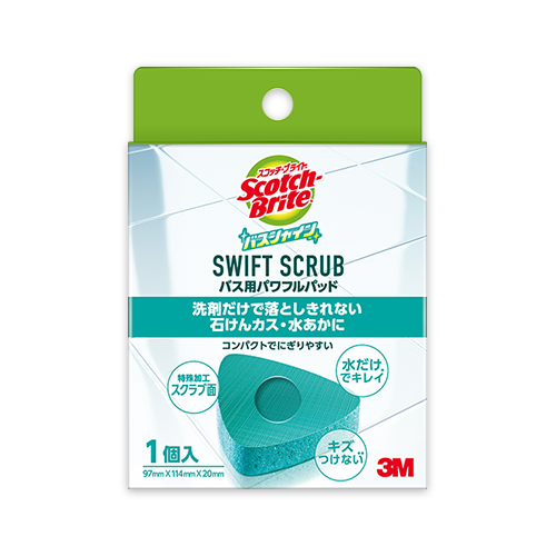 スコッチ・ブライト™ バスシャイン™ SWIFT SCRUB バス用パワフルパッド 1個入り