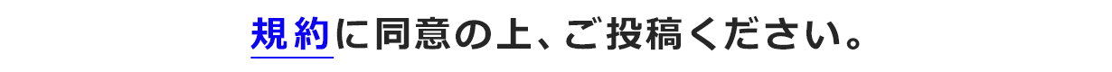 規約に同意の上、ご投稿ください。