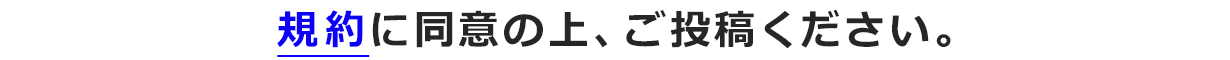 規約に同意の上、ご投稿ください。