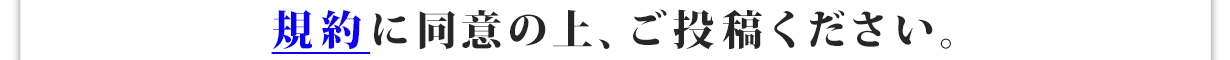 規約に同意の上、ご投稿ください。